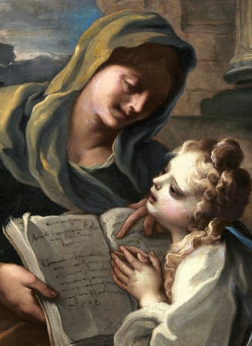 Tableaux et dessins Tableaux XVIIe siècle - L'Éducation de la Vierge - Carlo Preda (1652 - 1729)